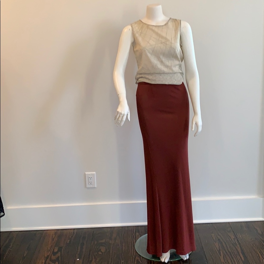 20% off! Mondi brand rich brown long maxi skirt.